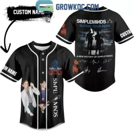 Discover Simple Minds A New History Global Tour 2024 Personalized Baseball Jersey