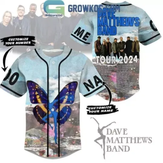 Discover Dave Matthews Band Tour 2024 Detail Schedule Personalized Baseball Jersey