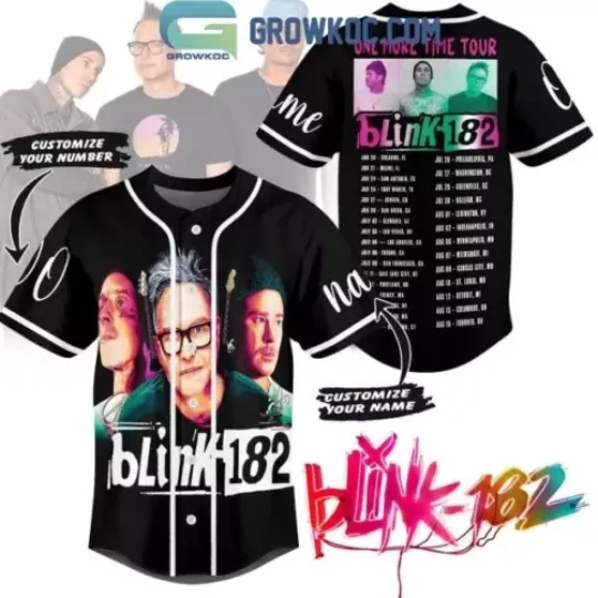 B182 One More Time Tour 2024 Personalized Baseball Jersey
