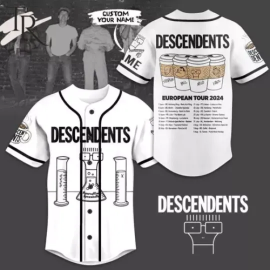 Discover Personalized! Descendents European Tour 2024 Jersey Shirt
