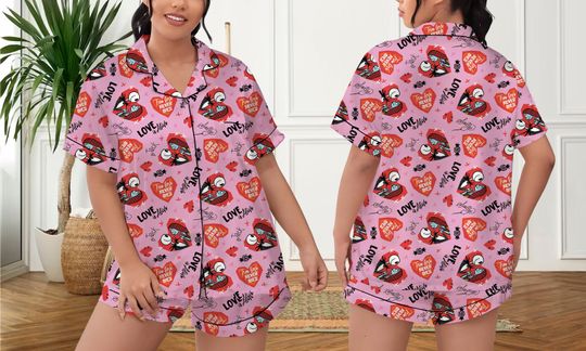 Discover Jack Skellington Halloween Pajamas Short Set, Jack Skellington Pajamas Set, Pajamas Set, Pajamas Pants, Women Pajamas, Sleepwear Pyjamas