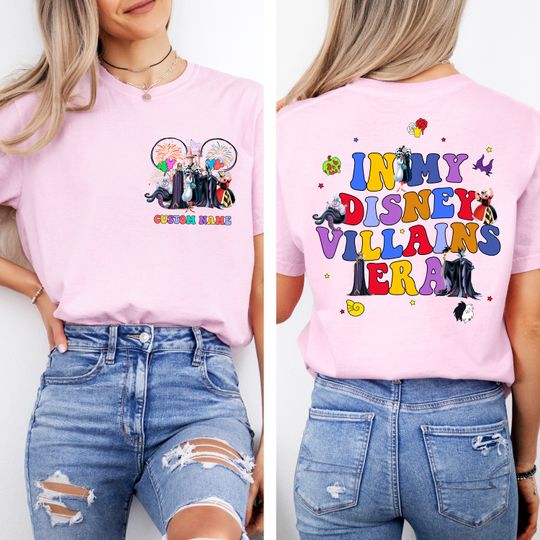 Two-sided In My Disney Villains Era Shirt, Evil Queens Ursula Cruella T-Shirt