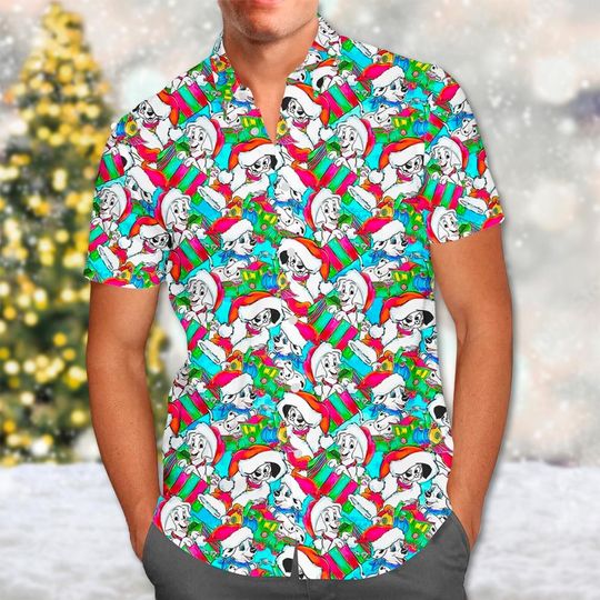 Discover 101 Dalmatians Christmas Hawaiian Shirt, Dalmatians Dog Xmas Hawaii Shirt