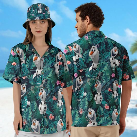 Discover Funny Snowman Hawaiian Shirt, Cute Winter Snowman Hawaiian Shirt, Summer Beach Shirt