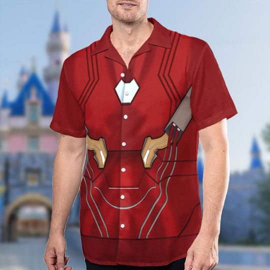 Iron Man Summer Hawaii Shirt, Iron Man Cosplay Costume All Over Print Button Up