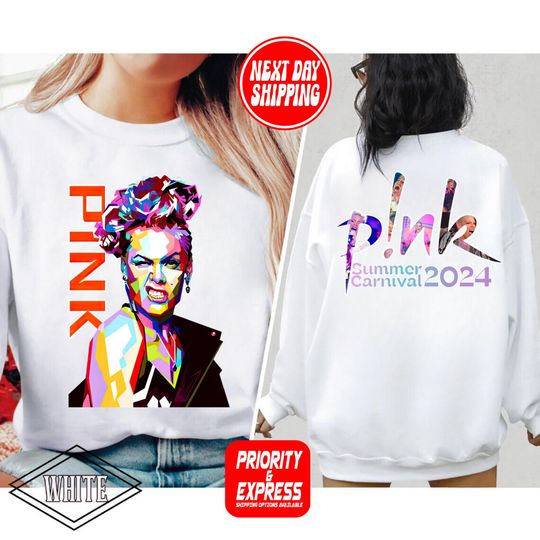 Discover Pink Tour Sweatshirt, Concert Shirt For The Summer Carnival Tour 2024, Concert P!nk Sweather,  Trustfall Album Sweatshirt