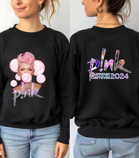 Discover P!nk Summer Carnival Tour Sweatshirt, Trustfall Album Sweatshirt, Pink Tour Sweatshirt,Music Tour 2024 Apparel, Concert Sweat,Pink Fan Sweat