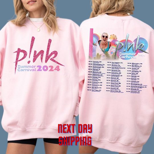 Discover Pink Concert Sweatshirt, Summer Carnival 2024 Tour Shirt , Summer Carnival Tour 2024, P!nk Tour, Trustfall Album Sweater