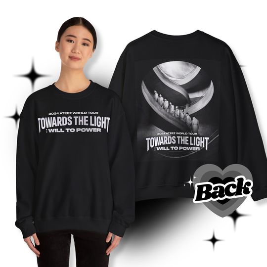Ateez Tour 2024 Sweatshirt, ATEEZ World Tour - Towards The Light Merch Sweater, Gift Ideas for ATINY, Birthday Gift & Concert Merch