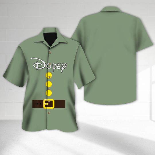 Discover Dopey Legend Dwarfs Inspired Costume Hawaiian Shirt, Seven Dwarfs Cosplay Halloween Shirt