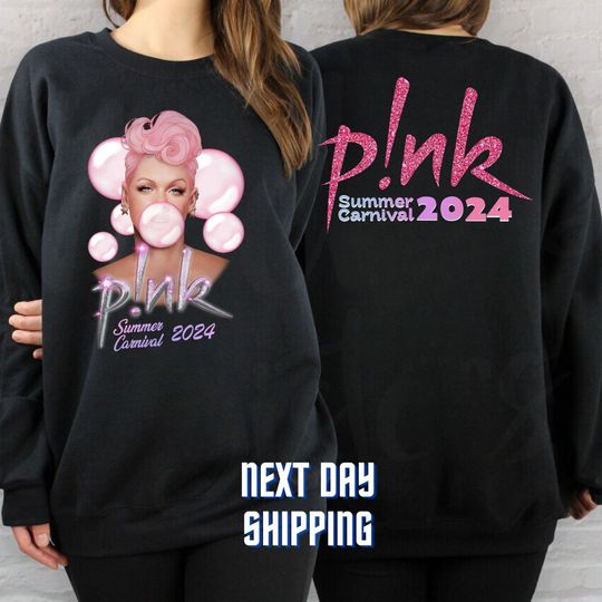 Discover Pink Concert Sweatshirt, Personalised Summer Carnival 2024 Tour Shirt, Summer Carnival Tour 2024, P!nk Tour, Trustfall Album Sweater