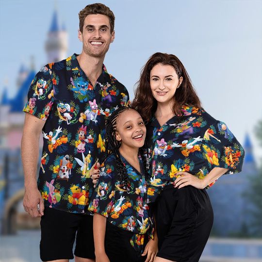 Discover Movie Characters Group Beach Trip Hawaiian T-shirt
