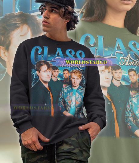 Discover GLASS ANIMALS Vintage Sweatshirt, Glass Animals Homage Sweater, Glass Animals Fan, Glass Animals Retro 90s Sweater, Glass Animals Merch Tour