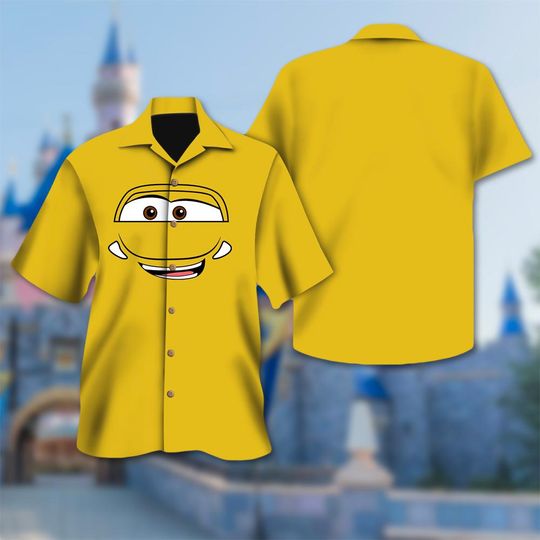 Discover Luigi Cars Hawaiian Shirt, Funny Cars Face Outline Halloween Costume Cosplay