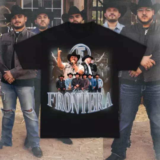 Discover New Grupo Frontera Jugando Tour 2024 Unisex Cotton T-Shirt