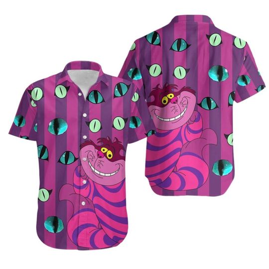 Halloween Cheshire Cat Shirt, Cheshire Cat Hawaiian Shirt, Wonderland Shirt