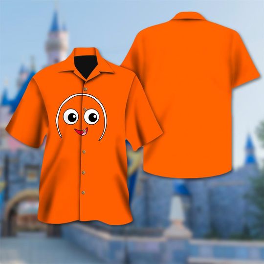 Finding Nemo Hawaiian Shirt, Ocean Finding Fish Orange Costume Halloween 3D Shirt