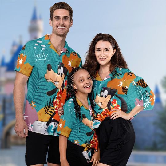 Discover Goofy Dog Hawaiian Shirt, Goofy Movie Button Up Shirt Holiday, Dog Hawaiian Shirt