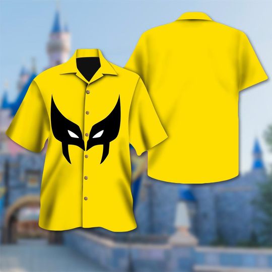 Wolverine Mask Costume Halloween Hawaiian Shirt, Deadpool And Wolverine Shirt