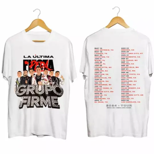 Discover Grupo Firme - La Ultima Peda 2024 Tour Shirt, Grupo Firme Band Fan Shirt