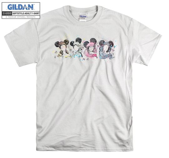 Discover Disney Watercolor Princess T-shirt Kids Child Tote Bag Tshirt