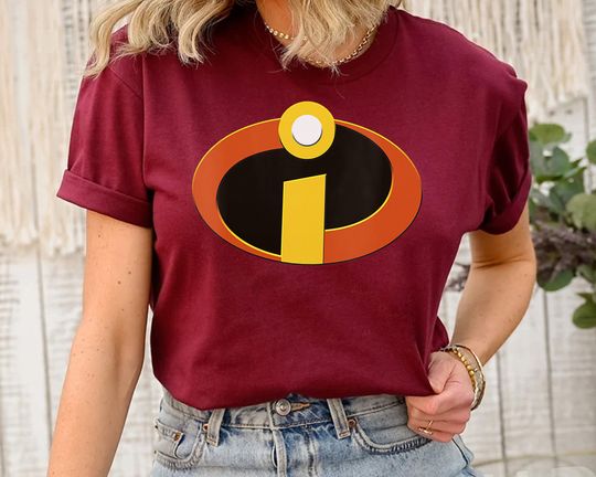 Discover Disney Pixar Incredibles Logo Halloween Costume T-Shirt, Edna Mode Bob Parr Tee, WDW Magic Kingdom Disneyland Family Vacation Holiday Gift