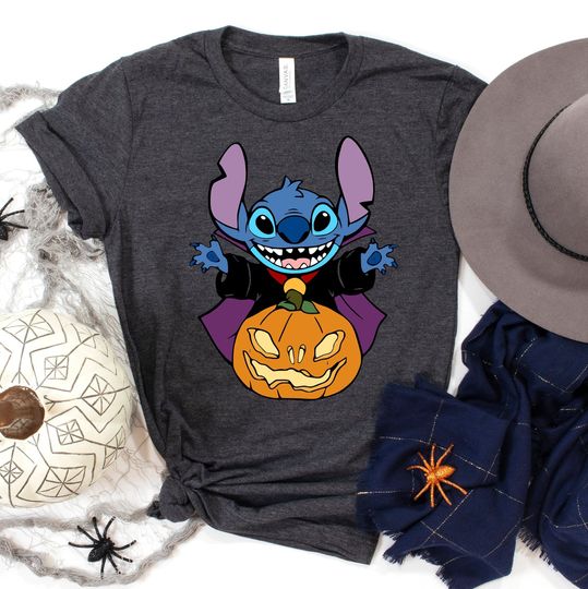 Discover Stitch Halloween Disney Shirts, Disney Halloween Gifts, Halloween Toddler Shirt, Stitch Pumpkin Shirt, Disneyworld Halloween Shirts for Kids