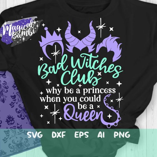 Discover Bad Witches Club  , Wicked Halloween  , Chillin Villain  , Perfectly Wicked  , Bad Queen