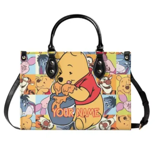 Discover Personalized Winnie The Pooh New Version-Luxury Women PU Leather Handbag, Gift