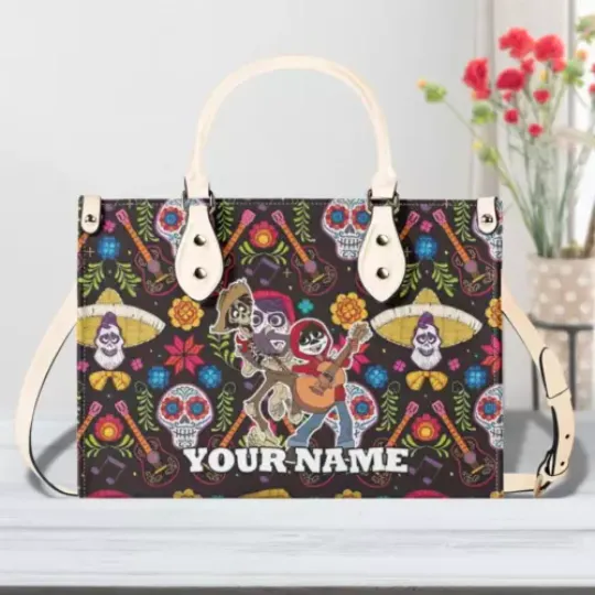 Discover Personalized Disney Coco Luxury Women PU Leather Handbag, Coco Gift, Gift for