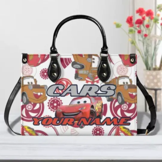 Discover Personalized Cars Luxury Women PU Leather Handbag, Natural Material, Custom