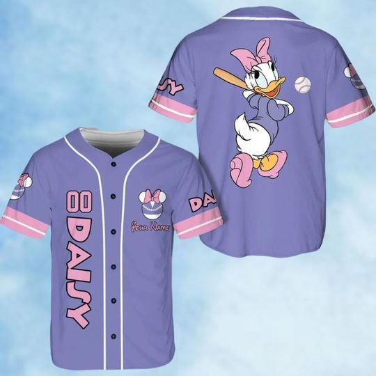 Daisy Duck Baseball Shirt, Personalized Disney Daisy Shirt, Daisy Girls