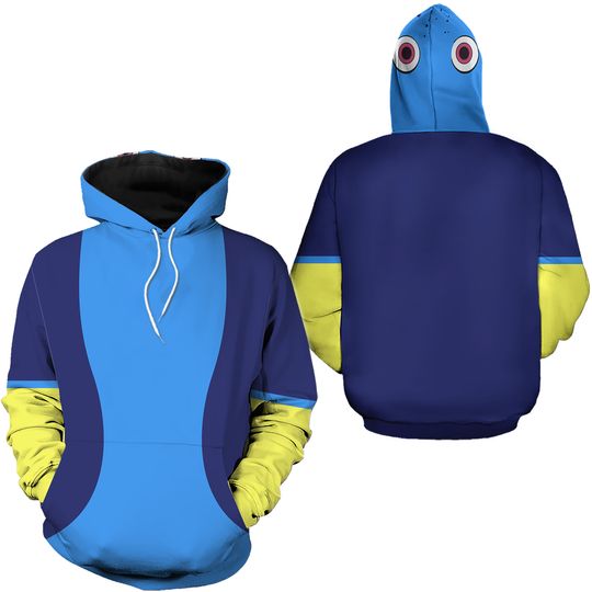 Halloween Finding Dory Costume Hoodie, Finding Nemo Cosplay Costume Shirt, Disney Fish Characters Hoodie, Dory Costume Adults Outfit