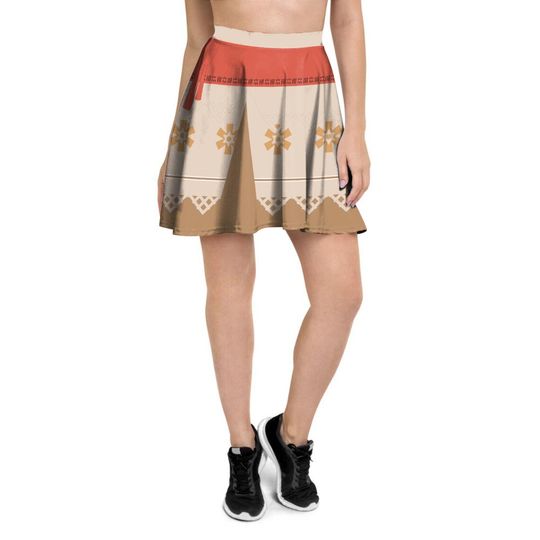 Moana Disneybound Skater Skirt, Stretching And Shrinking Skirts, Muliti-size Available, Summer Fashion Skirts