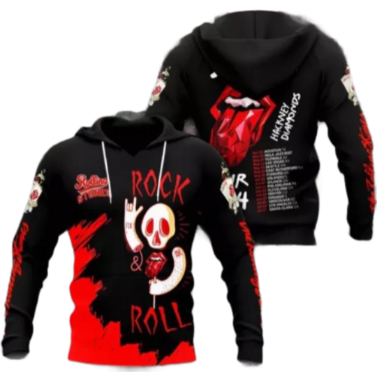 The Rolling Stones Hackney Diamonds Tour Rock And Roll Hoodie