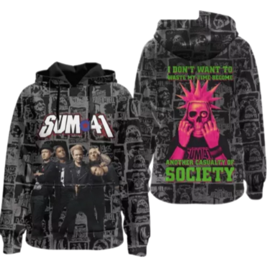 Discover Sum-41 I Dont Want To Waste My Time Become Sociable Hoodie 3D