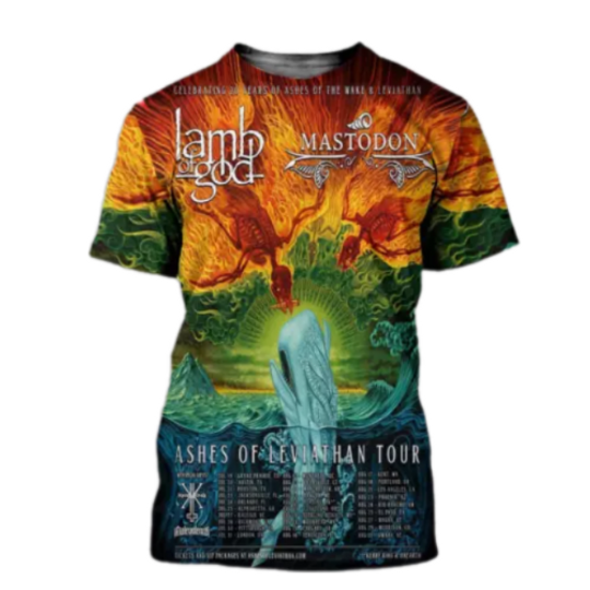 Ashes Of Leviathan Tour with Lamb of God and Mastodon Celebrating 20 Years Shirt
