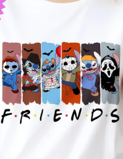 Discover Stitch Friends Horror Halloween Shirt Disneyland Halloween Shirt Disney