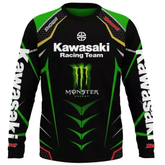 Personalized Kawasaki Limited Edition 3D Racing Long Sleeve Shirt