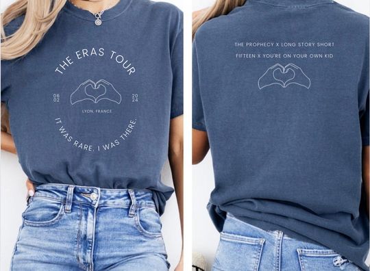 Discover Exclusive Eras Tour Memory Tee - Customized with Your Event's Date + Surprise Songs- Personalized Taylor Comfort Colors - back print