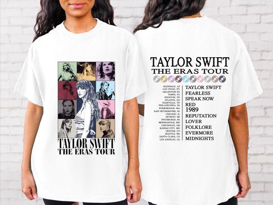 Discover Taylor Merch Concert T-shirt-Taylor Eras T-shirt-Eras Tour Shirt-Concert Outfit Tee-First Concert Tee-Poster T-Shirt