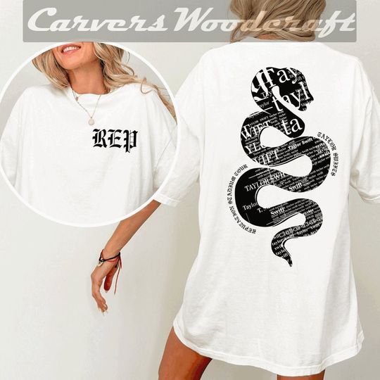Discover Vintage Snake taylor version Reputation Double-Sided Shirt - Rep Album Merch Tee