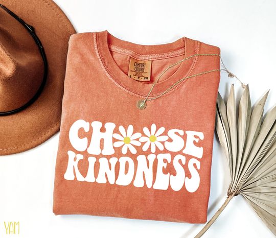 Comfort Colors Choose Kindness Shirt Gift For Teacher, Daisy Shirt, Back To School Teacher Shirt, Be Kind Shirt, Teacher Shirts