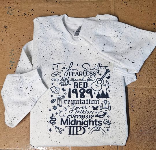 Discover Taylor Album Sweatshirt Gift Idea for Him or Her Era Merch Tour Merchandise Tour Shirt Album Titles For Music Lovers Swift Sweatshirt
