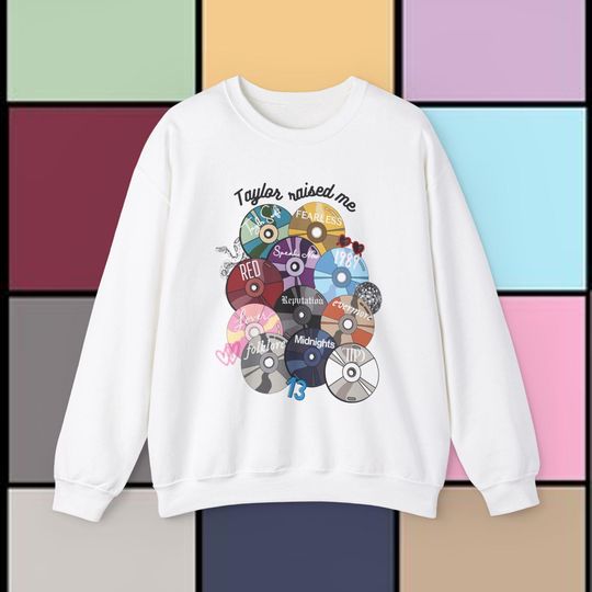 Discover Taylor Raised Me Crewneck Sweatshirt| Taylor Merch| Taylors Version| CD Taylo version| All Of Taylors Albums| Gifts for swiftiee