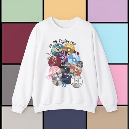 Discover In My Taylor Era Crewneck Sweatshirt| Taylor Merch| CD Taylo version| All Of Taylors Albums| Eras Tour| Gifts for swiftiee