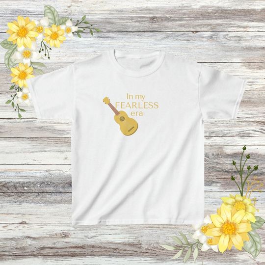 Discover In My Fearless Era Guitar T-Shirt| Fearless Era Kids Tee| Taylor Kid Clothing Merch| Taylor Theme Baby Shower Gift| taylor version Gift