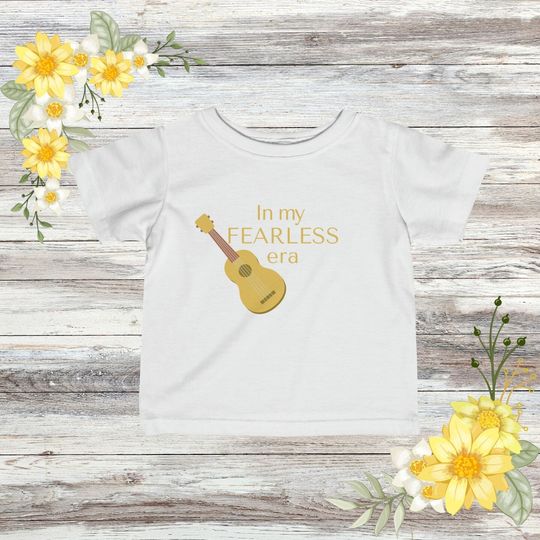 Discover In My Fearless Era Guitar T-Shirt| Fearless Era Infant Tee| Taylor Kid Merch| Taylor Theme Baby Shower Gift| taylor version Gift