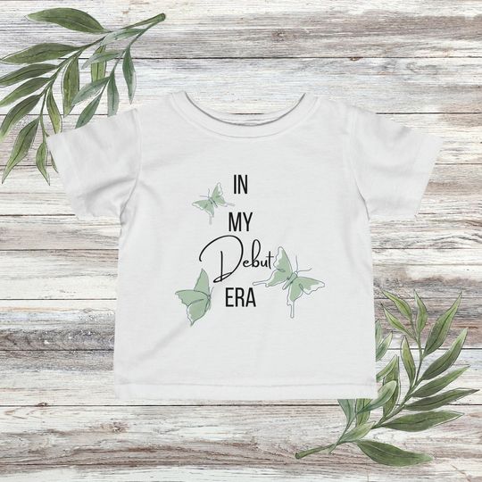 Discover In My Debut Era Butterfly Infant Tee| Debut Era| Taylor Kid Clothing| Baby | Taylor Theme Baby Shower Gift| taylor version Gift Merch