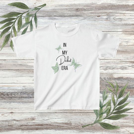 Discover In My Debut Era Butterfly Kids Tee| Debut Era| Taylor Kid Clothing| Taylor Theme Baby Shower Gift| taylor version GiftI Kids Merch Tee